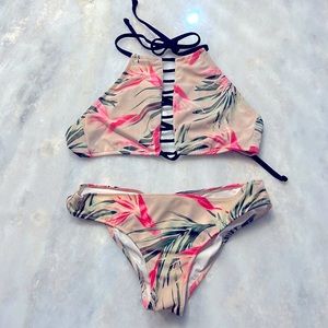 Victoria’s Secret PINK Floral Swimsuit, Bikini Set size small
